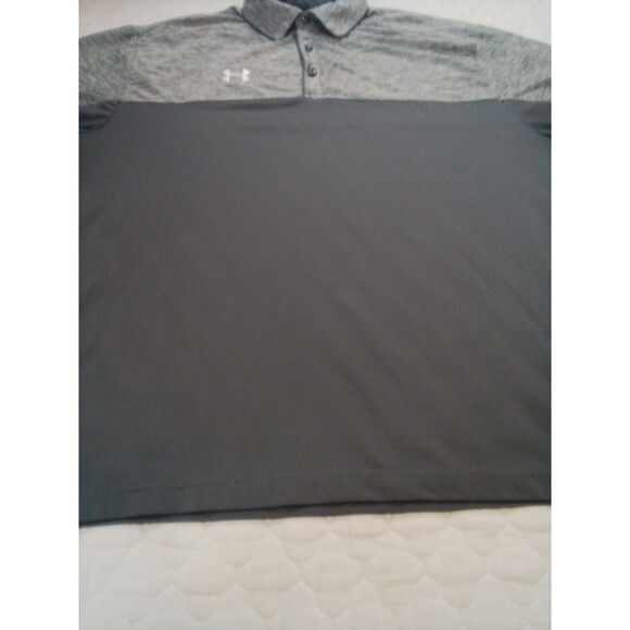 Men's Gray Under Armour Polo  Tone  Shirt No Size Tag Measures XL - Picture 8 of 12
